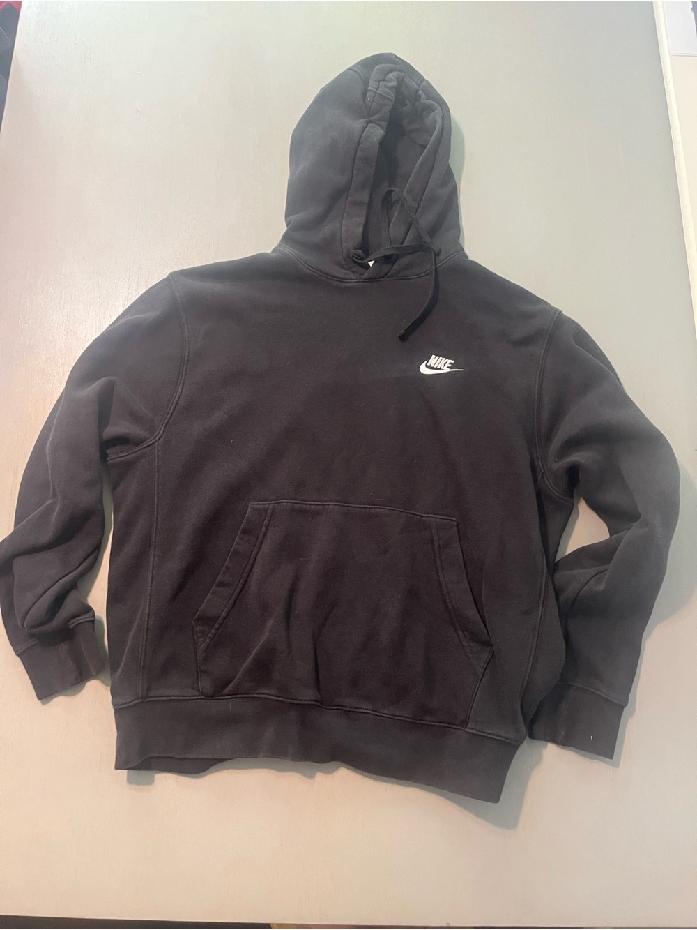 Nike Black Pullover Hoodie Cotton blend Size Medium